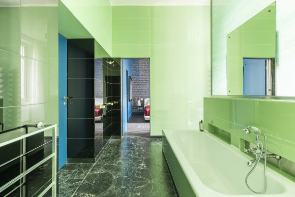 bathroom with historic bathtub